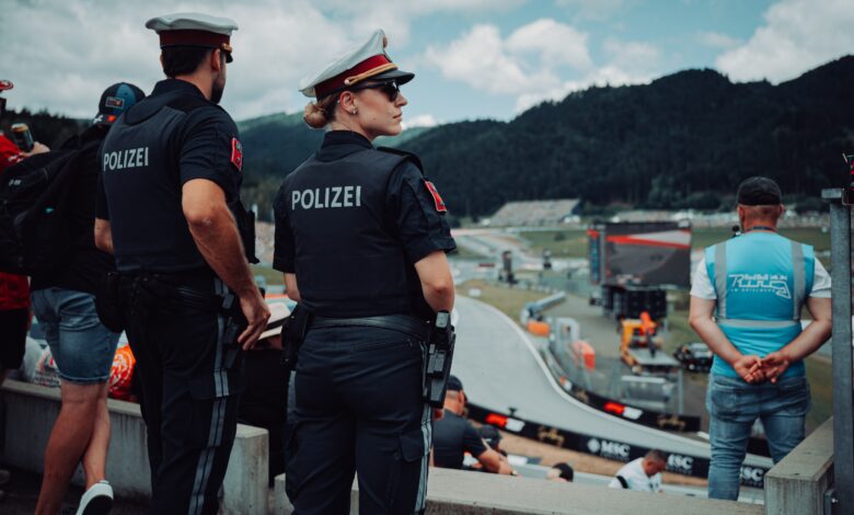 Sicherheitskräfte von Polizei und Security am Red Bull Ring © LPD Stmk